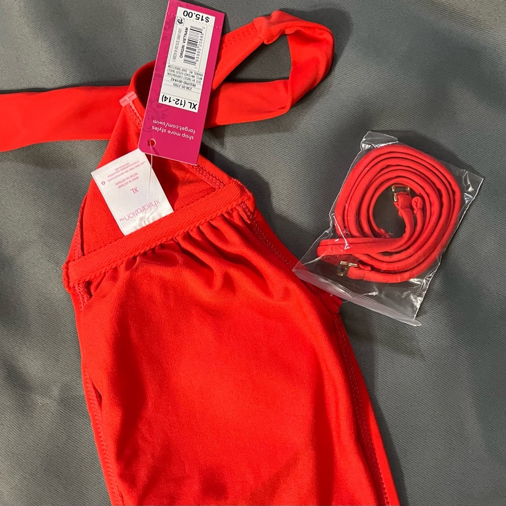 Xhilaration Scarlet Swimsuit with Belt